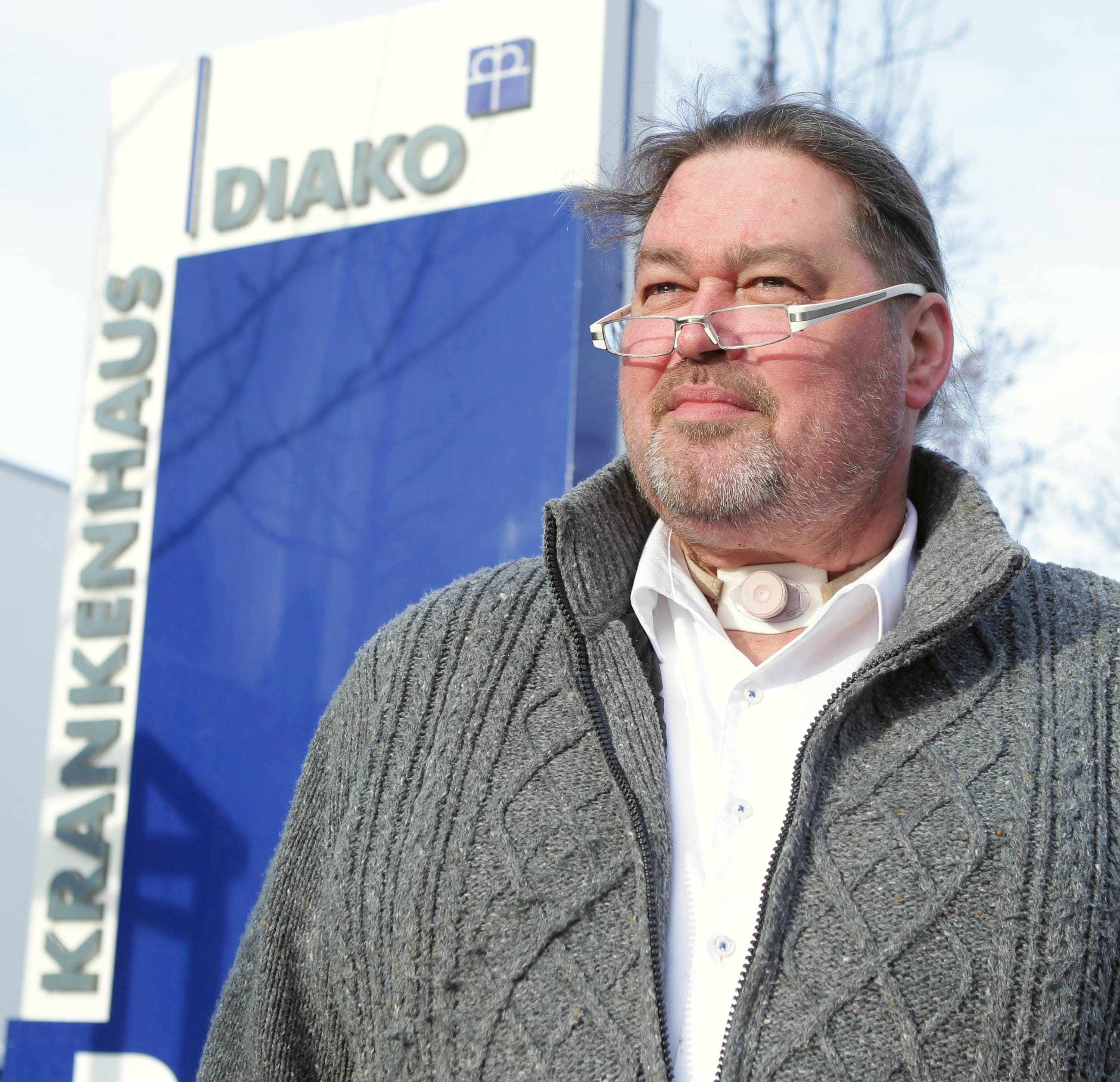 Prof. Dr. med. E. Di Martino und Frank Denecke bei der Visite der Tumorpatienten